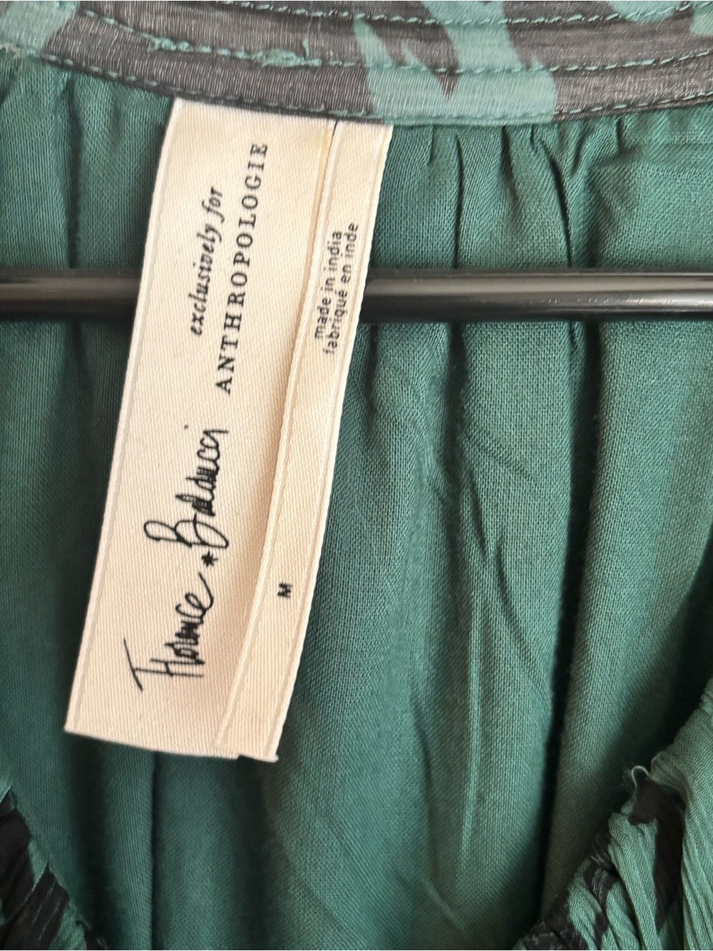 Anthropologie Florence Balducci Ruffle V-Neck Tunic Dress M - Picture 3 of 5